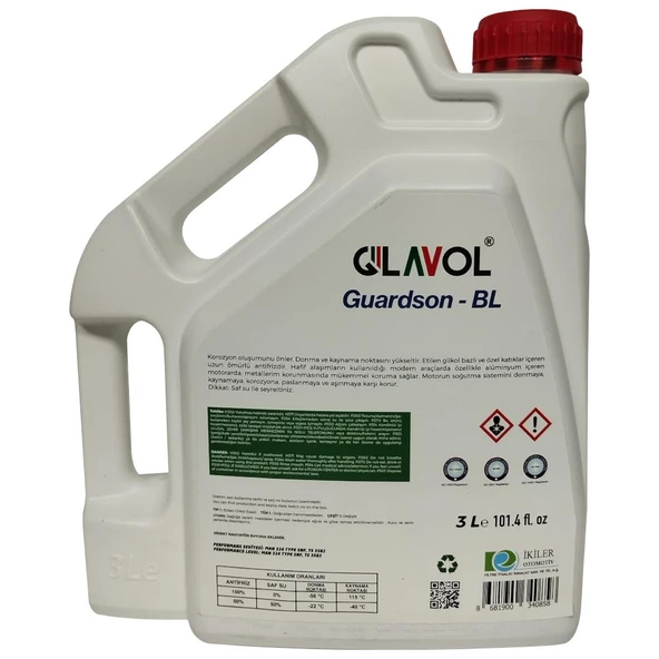 Glavol Guardson -BL Mavi Antifriz 3 Lt -56 Derece - Resim 3