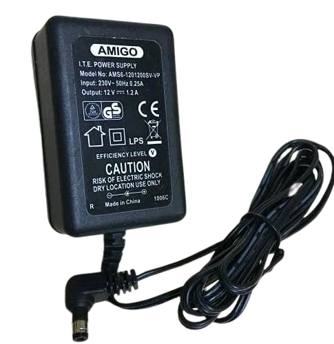 Amigo 12V 1.2A Modem ve Arduino Uyumlu Plastik Kasa Priz Tipi Adaptör AMS56-1201200SV-VP ürün görseli 1