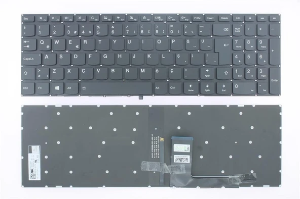 Lenovo uyumlu ideaPad 310 80SM00DETX Notebook Klavyesi, Laptop Tuş Takımı (Siyah TR) ışıklı ürün görseli 1