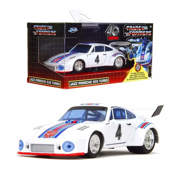 TRANSFORMERS JAZZ PORSCHE 935 TURBO DİE CAST METAL ARABA 1:32 ürün görseli 1