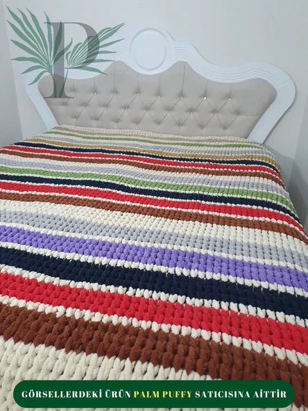 PALM PUFFY ÇİFT KİŞİLİK BATTANİYE - Resim 2