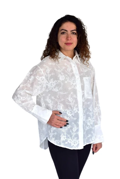 Kadın Yazlık Otantik Çiçekli Gömlek BGL-ST04249 ürün görseli 1