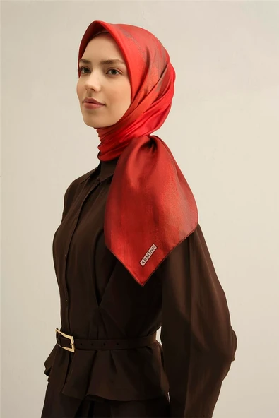 2025  İLKBAHAR - YAZ - DJ SAF İPEK EŞARP  ( SURA)-9308D02 ürün görseli 1