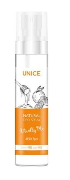 Unıce natural deo spray 100ml Actually Me ürün görseli 1