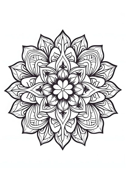 Çocuklar İçin 3D Mandala Kitabı (40 Seçilmiş 3D Mandala) - Resim 4