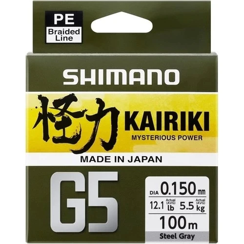 Shimano Kairiki G5 5Kat İp Misina 100M Steel Gray (Gri) 0,18Mm ürün görseli 1