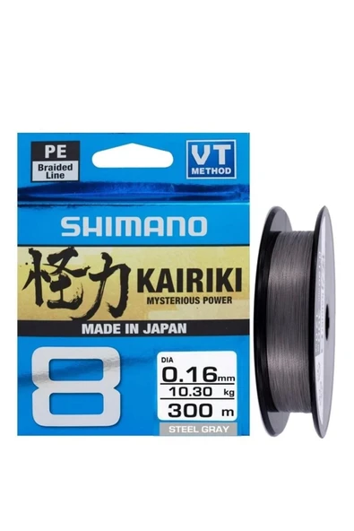 Shimano Kairiki 8 Kat İp Misina Stell Gray (Gri) 300 Metre 0,20Mm ürün görseli 1