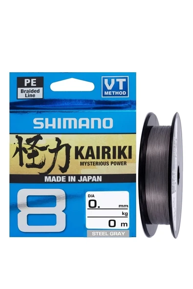 Shimano Kairiki 8 Stell Gray (Gri) 0,19Mm 300Mt 8Kat İp Misina ürün görseli 1