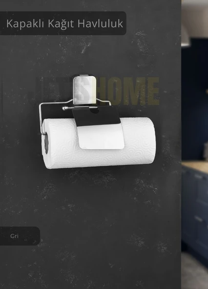 Kapaklı Kağıt Havluluk Paslanmaz Peçetelik Çelik Banyo Havluluk Düzenleyici Krom ürün görseli 1
