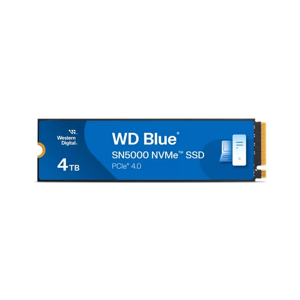 WD 4TB  BLUE M.2 NVMe SN5000 5500/5000MB/s WDS400T4B0E GEN4 SSD ürün görseli 1
