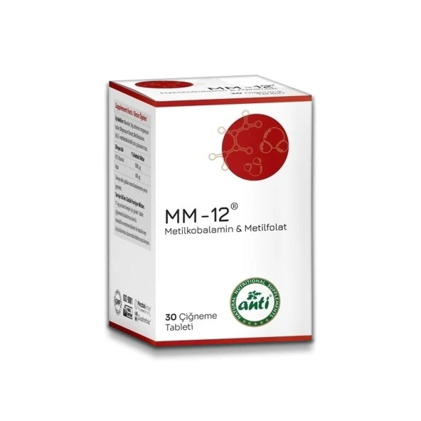 Anti Mm-12 Metilkobalamin Çiğneme Tableti 30 Tablet ürün görseli 1