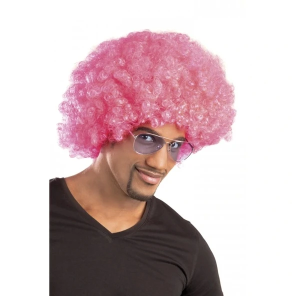 Nessiworld Pembe Renk Kıvırcık Afro Bonus Peruk ürün görseli 1