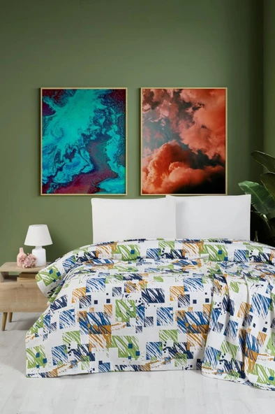 Yade Çift Kişilik Pike Yatak Örtüsü 220x230 ürün görseli 1