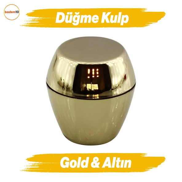 Merkür Düğme Gold Mobilya Mutfak Dolap Dolabı Çekmece Kulpu Kulbu Plastik Altın Tek Vidalı Kulp ürün görseli 1