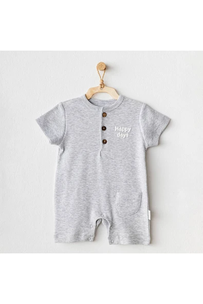 Andy Wawa Bebek Basic Romper Gri Tulum AC25893 ürün görseli 1
