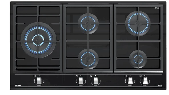 TEKA GZC 95320 BK EXACTFLAME 5 GÖZLÜ SİYAH 90 CM ANKASTRE GAZLI OCAK ürün görseli 1
