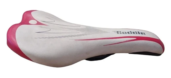 SELLE ROYAL SADDLE SELE ÇELİK RAY KELEPÇESİZ 260MM 130MM BEYAZ KIRMIZI ürün görseli 1