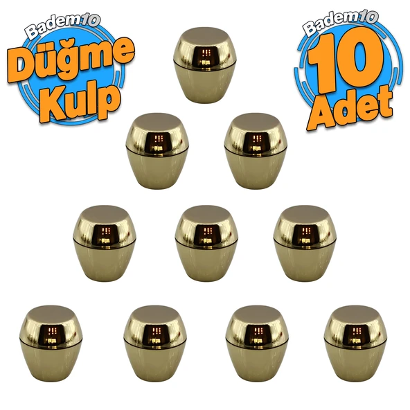 10 Adet Merkür Düğme Gold Mobilya Mutfak Dolap Dolabı Çekmece Kulpu Kulbu Altın Tek Vidalı Kulp ürün görseli 1