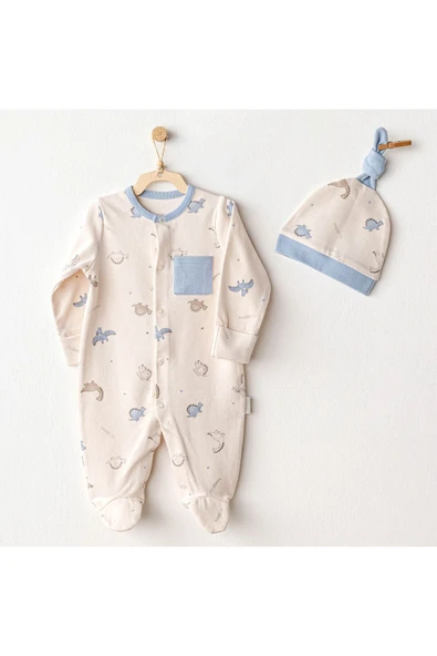 Andy Wawa Bebek Romper Hat Set Dino Takım Tulum AC25919 ürün görseli 1