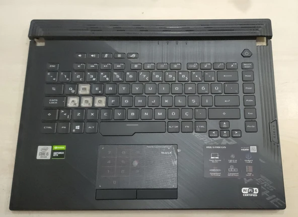 SIFIR AYARINDA Asus ROG Strix G15  G512LI-HN061T Notebook Türkçe Klavye Dahil Üst Kasa (ASUS G512LI-HN061 T-GAMING DAN ÇIKMA) ürün görseli 1