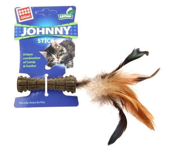 Gigwi Johnny Stick Catnipli Yeşil Tüylü Kedi Oyuncağı ürün görseli 1