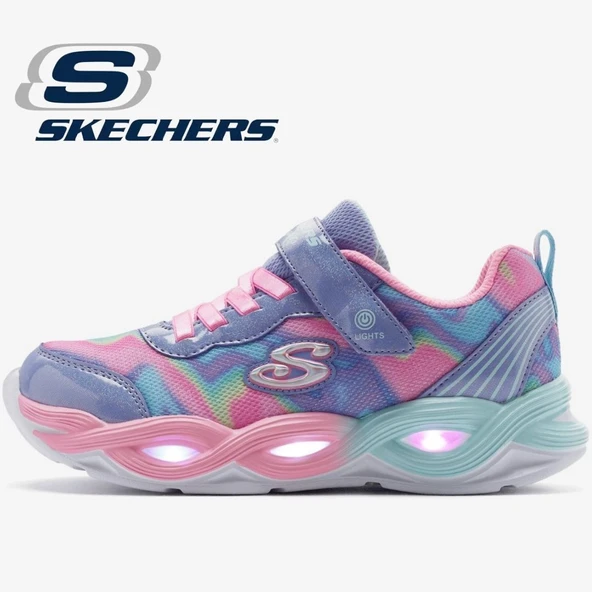 Skechers Twisty Glow - Sorbet Swirl 303716L Ortopedik Işıklı Çocuk Spor Ayakkabı ürün görseli 1