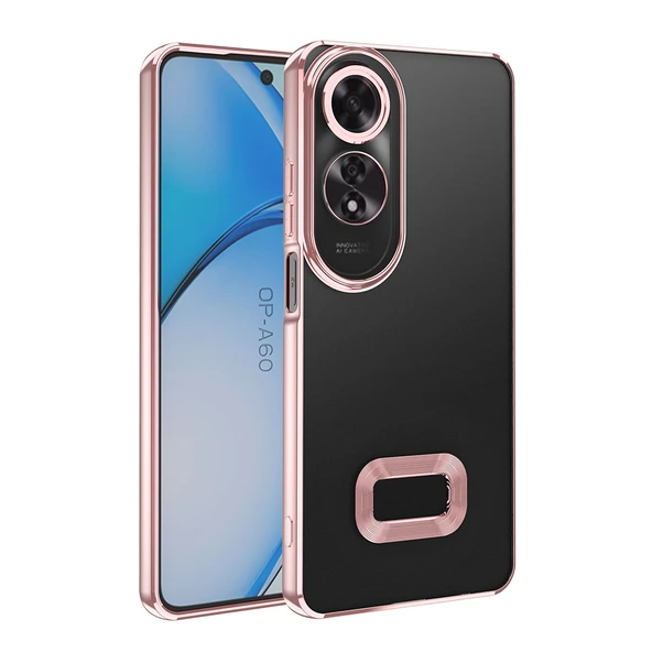 Oppo A60 Kılıf Köşeleri Renkli Şeffaf Kamera Korumalı Silikon Luxury Kapak ürün görseli 1