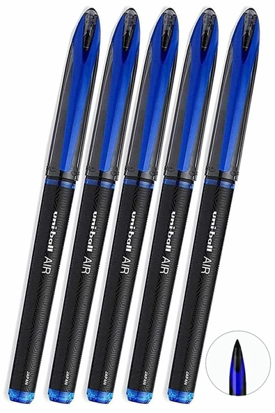 Mavi Pilot Kalem 5 Adet Uniball Air Mikro 0.5 mm Roller Pilot Kalem Uba-188-M Roller Uçlu Likit Mürekkep Jel Kalem ürün görseli 1