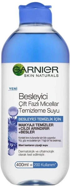 Garnier Skin Naturals Besleyici Çift Fazlı Micellar Temizleme Suyu 400ML ürün görseli 1