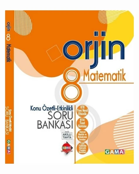 Gama 8. Sınıf Matematik Orjin Konu Özetli Soru Bankası Gama Yayınları ürün görseli 1
