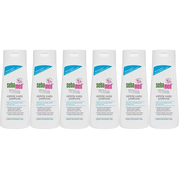 Sebamed Şampuan 400ML Kepeğe Karşı ve Yağlı Saç Tipleri için (6 Lı Set) ürün görseli 1