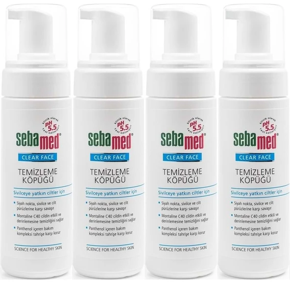 Sebamed Clear Face Yüz Temizleme Köpüğü 150ML (4 Lü Set) ürün görseli 1