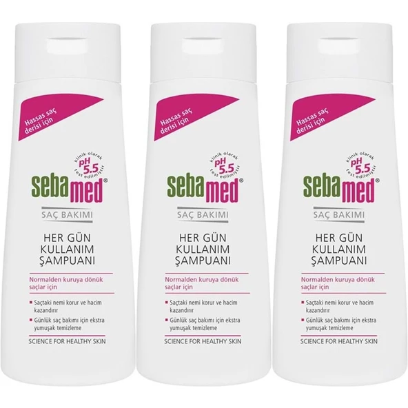 Sebamed Şampuan 400ML Hergün Kullanım (Tüm Saç Tipleri için) (3 Lü Set) ürün görseli 1