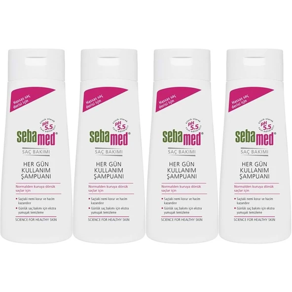 Sebamed Şampuan 400ML Hergün Kullanım (Tüm Saç Tipleri için) (4 Lü Set) ürün görseli 1