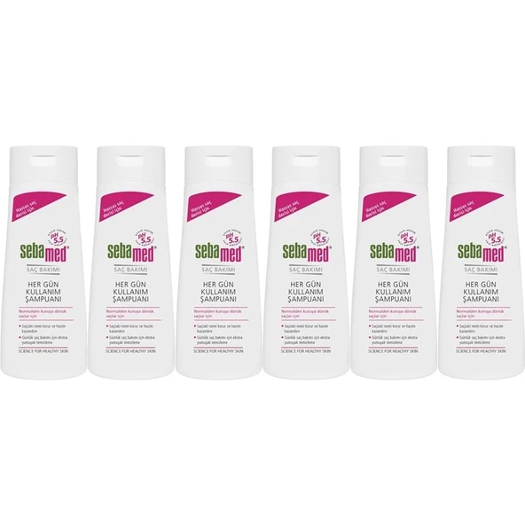 Sebamed Şampuan 400ML Hergün Kullanım (Tüm Saç Tipleri için) (6 Lı Set) ürün görseli 1