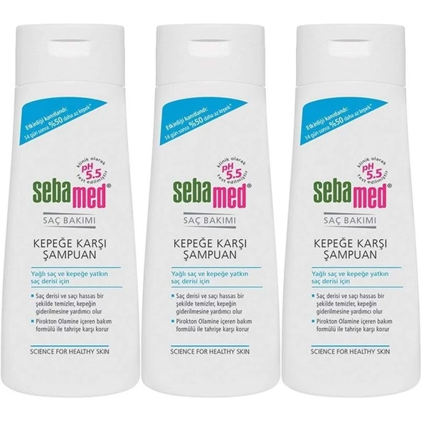 Sebamed Şampuan 400ML Kepeğe Karşı ve Yağlı Saç Tipleri için (3 Lü Set) ürün görseli 1