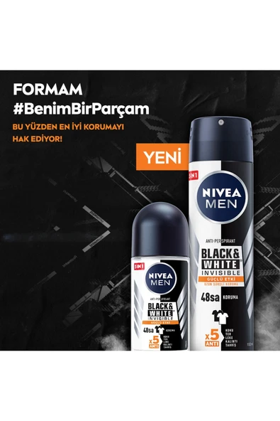 Nivea Men Black & White Güçlü Etki 150 ml - Resim 3