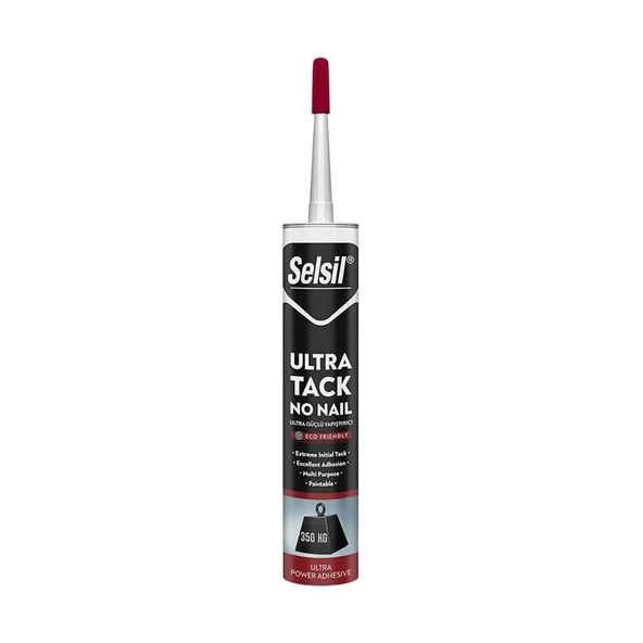 Selsil Ultra Tack Montaj Yapıştırıcı Korniş Yapıştırıcısı 290 ml Beyaz ürün görseli 1