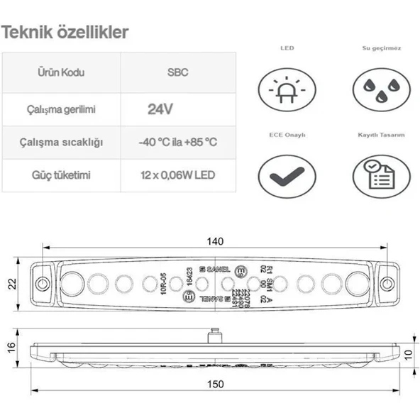 Sanel Parmak Led Sarı Universal - Resim 3