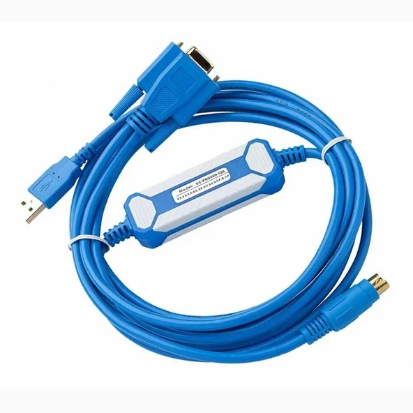 UC-PRG020-12A Delta Usb Plc Programlama Kablosu Round 8 Pin DB9 Hmi Text Panel DOP-B AH5xx DVP-SV RTU-EN01 DVP-SX SA2 SS2 SX2 ES2 EX2 EH3 EC3 ES EX MC PM 01LC-SL P02LC-SL EN01-SL ürün görseli 1