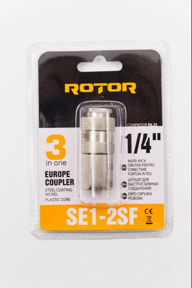 SE1-2SF Kompresör Bağlantı Konnektörü 1/4" R6.35 ROTOR ürün görseli 1