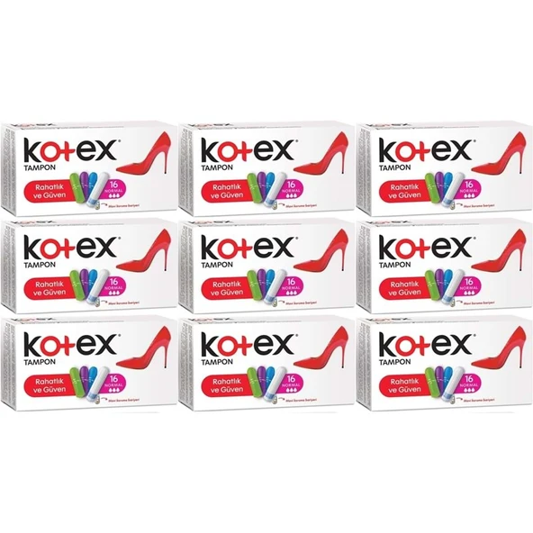 Kotex Tampon Normal 144 Lü Set (9PK*16) ürün görseli 1
