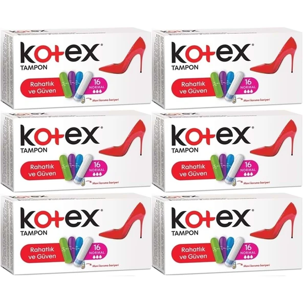 Kotex Tampon Normal 96 Lı Set (6PK*16) ürün görseli 1