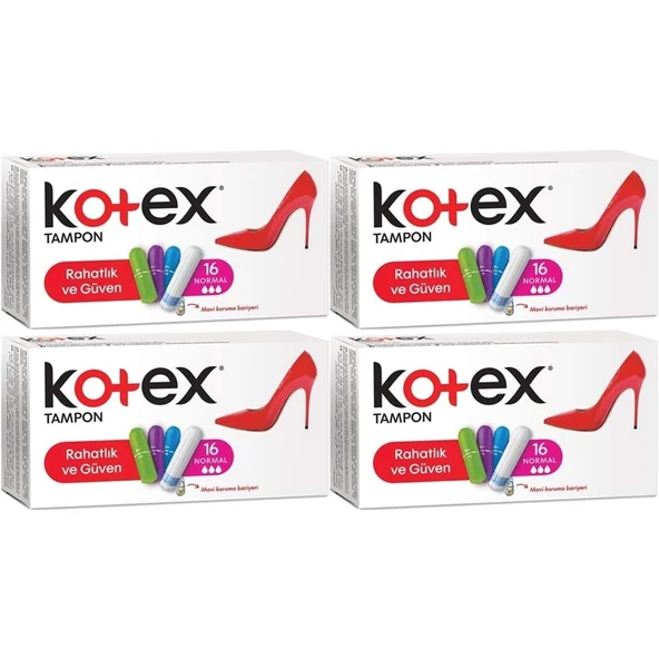 Kotex Tampon Normal 64 Lü Set (4PK*16) ürün görseli 1