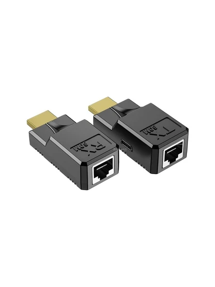 TENON HDMİ Extender Cat5-cat6 60 Metre Uzatıcı- HDMI RJ45 Cat5 6 Extender Uzatıcı Güç Destekli Uzatma Aparatı ürün görseli 1
