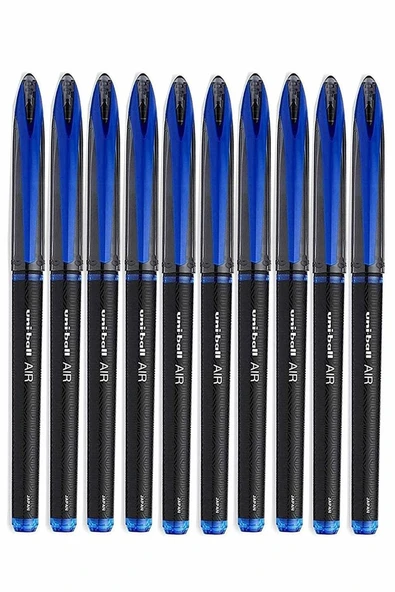 Mavi Pilot Kalem 10 Adet Uniball Air Mikro 0.5 mm Roller Pilot Kalem Uba-188-M Roller Uçlu Likit Mürekkep Jel Kalem ürün görseli 1