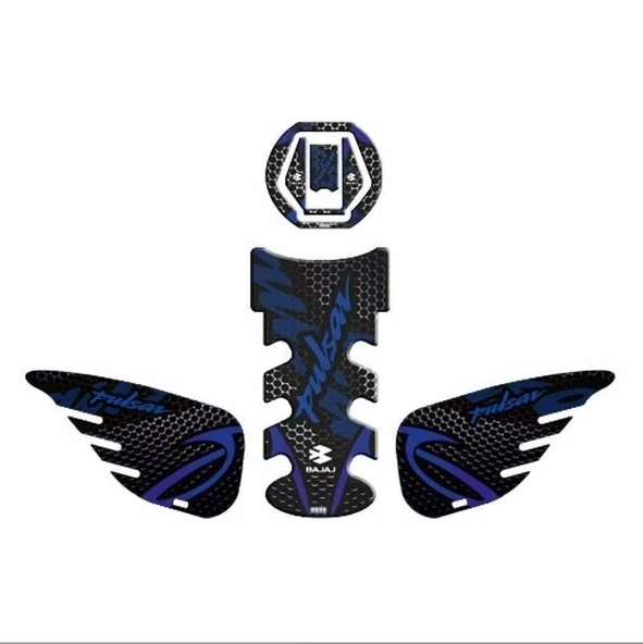 BAJAJ PULSAR 2014-2023 UYUMLU TANK PAD SET 006 ürün görseli 1