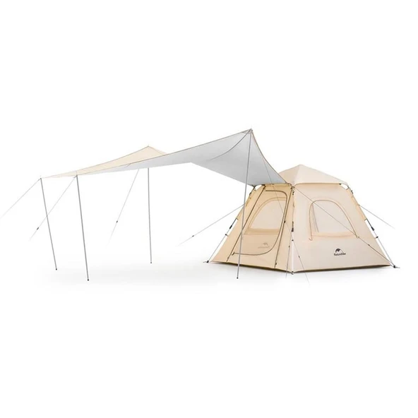 Naturehike Ango UPF 50+ Gölgelikli Otomatik Kurulum Kamp Çadırı  2 Kişilik Ekstra Gölgelikli / Gümüş ürün görseli 1