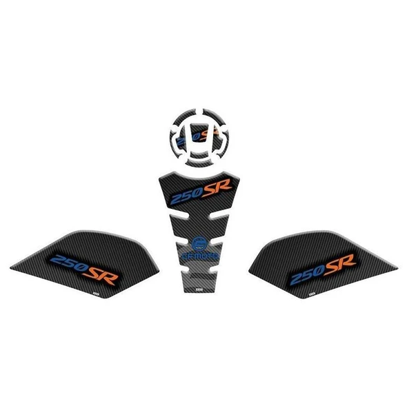 CF MOTO 250 SR 2020-2023 UYUMLU TANK PAD SET 009 ürün görseli 1