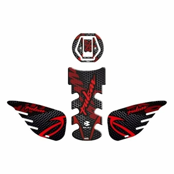 BAJAJ PULSAR 2014-2023 UYUMLU TANK PAD SET 004 ürün görseli 1